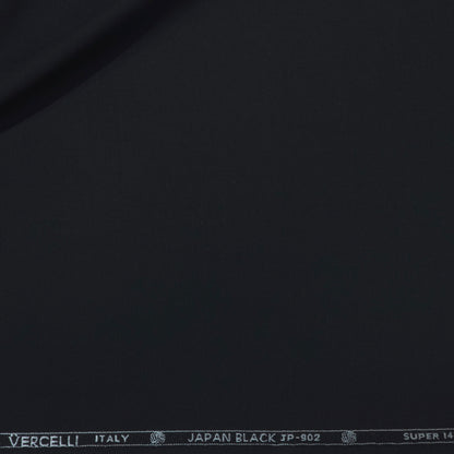 VERCELLI WOOL BLENDED BLACK SUITING LENGTH