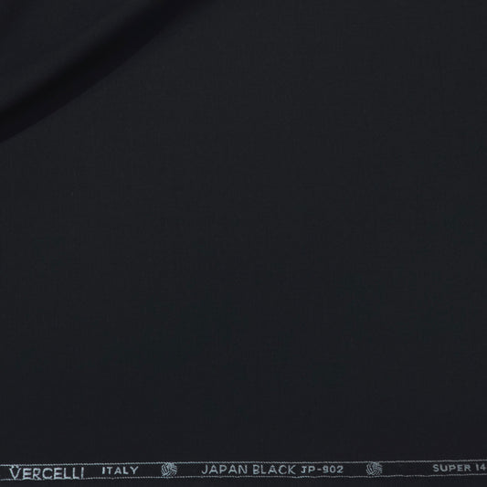 VERCELLI WOOL BLENDED BLACK SUITING LENGTH