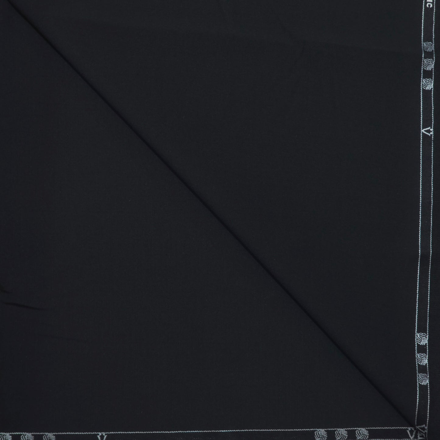 VERCELLI WOOL BLENDED BLACK SUITING LENGTH