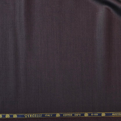 VERCELLI WINE WOOL BLENDED SUIT LENGTH