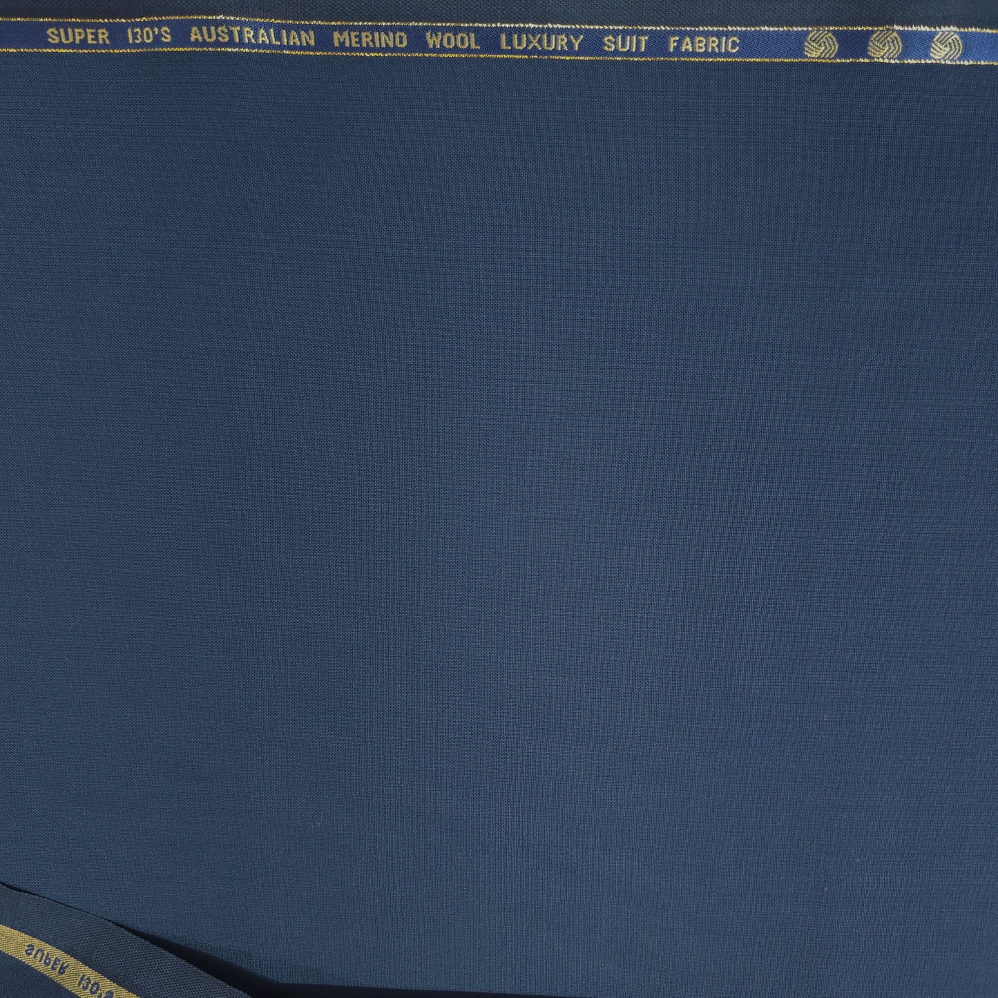 VERCELLI BLUE SELF WOOL BLENDED SUIT LENGTH