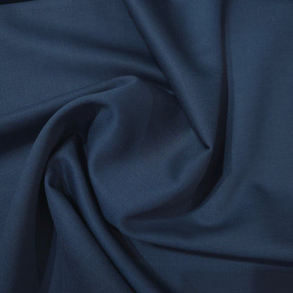 VERCELLI BLUE SELF WOOL BLENDED SUIT LENGTH