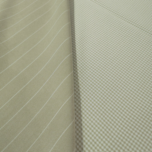 D&amp;J PISTA 2 SIDED STRIPES AND CHECKERED SUITING FABRIC