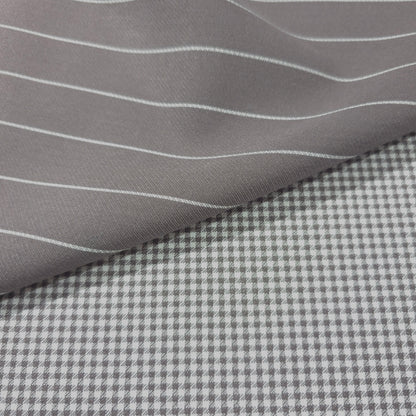 D&J LILAC 2 SIDED STRIPES AND CHECKERED SUITING FABRIC