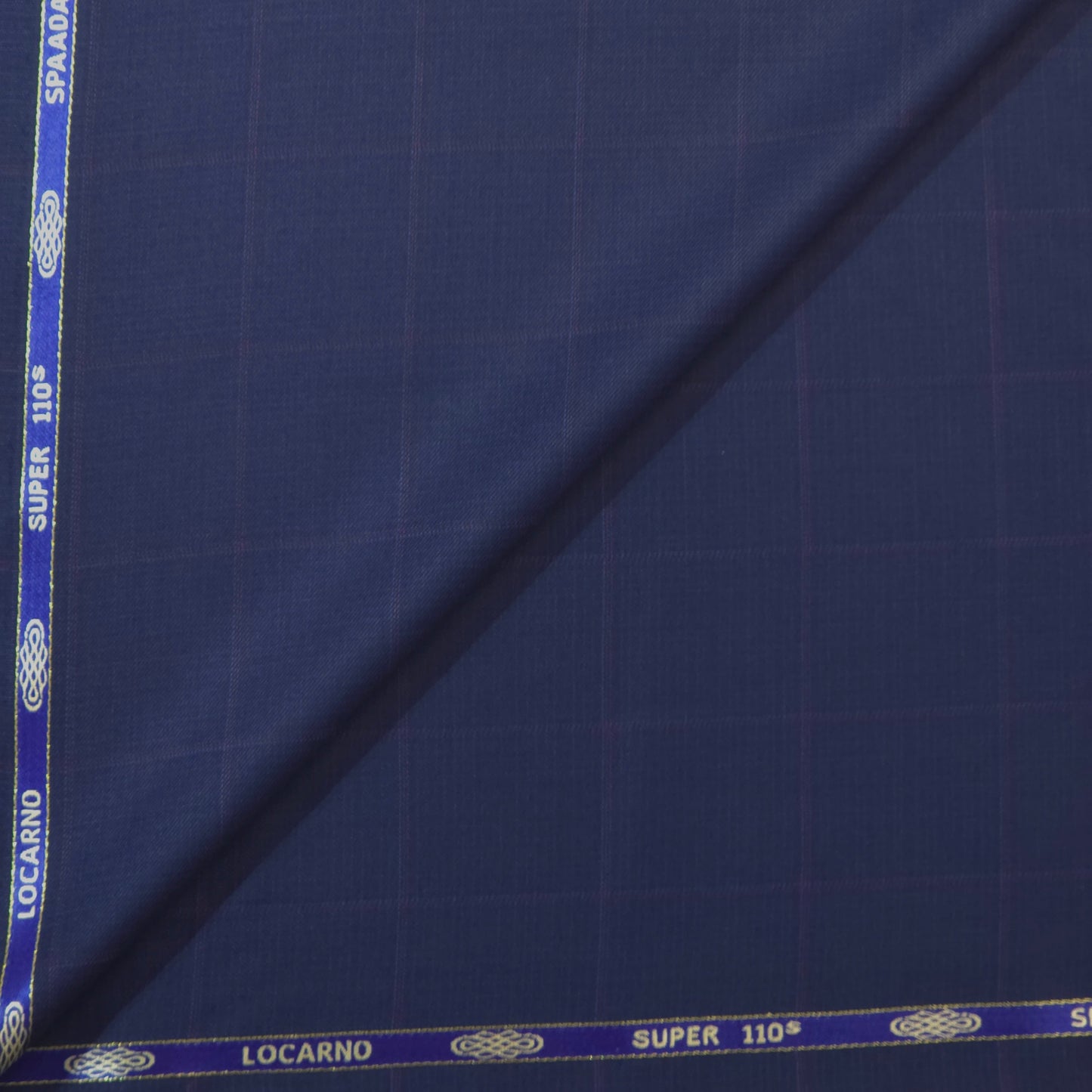 SPAADAA BLUE WOOL BLENDED CHECKS SUITING