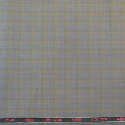 SPAADAA WOOL BLENDED GREY CHECKS SUITING