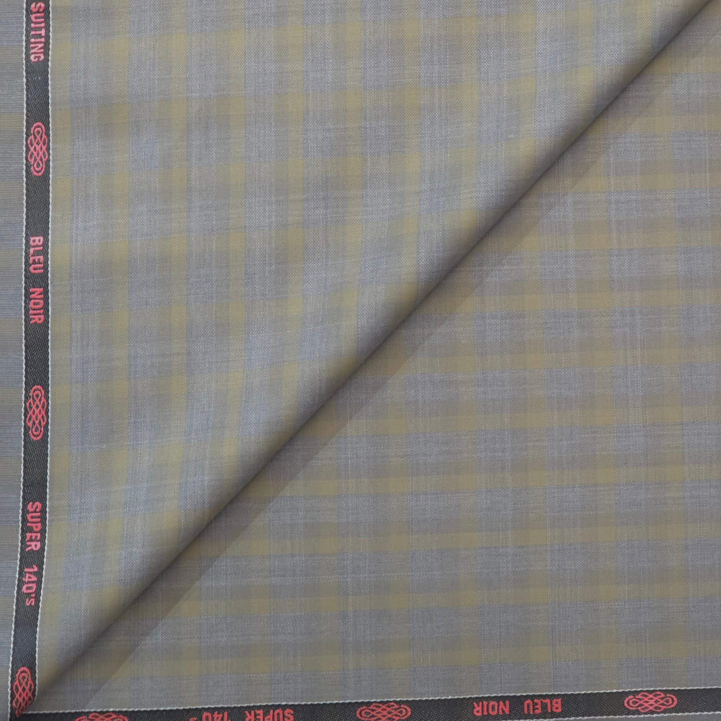 SPAADAA WOOL BLENDED GREY CHECKS SUITING
