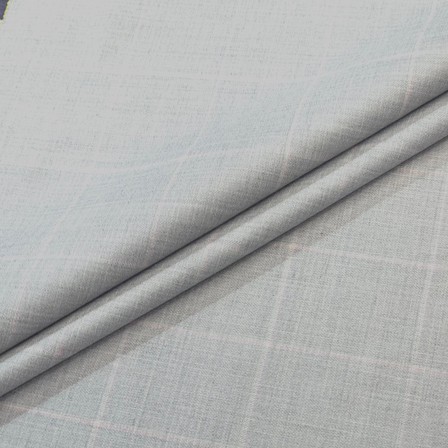 ABSOLUTO ELITE GREY CHECKS WOOL BLENDED SUITING