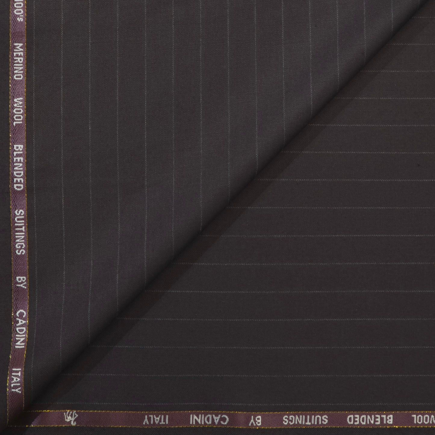 SIYARAMS CADINI BROWN STRIPE WOOL BLENDED SUITING