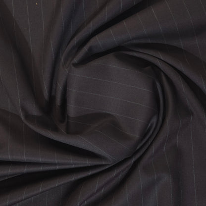 SIYARAMS CADINI BROWN STRIPE WOOL BLENDED SUITING