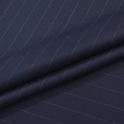 SIYARAMS CADINI BLUE STRIPE WOOL BLENDED SUITING