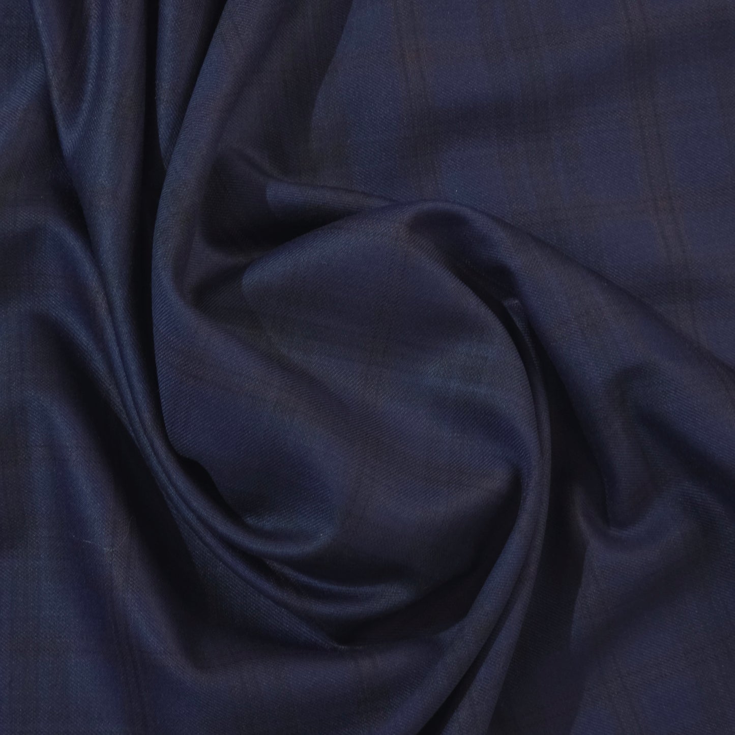 ABSOLUTO NAVY BLUE CHECKS WOOL BLENDED SUITING