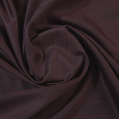 ABSOLUTO BROWN STRIPE WOOL BLENDED SUITING