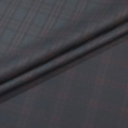 VERCELLI GREY - RED CHECKS WOOL BLENDED SUIT LENGTH