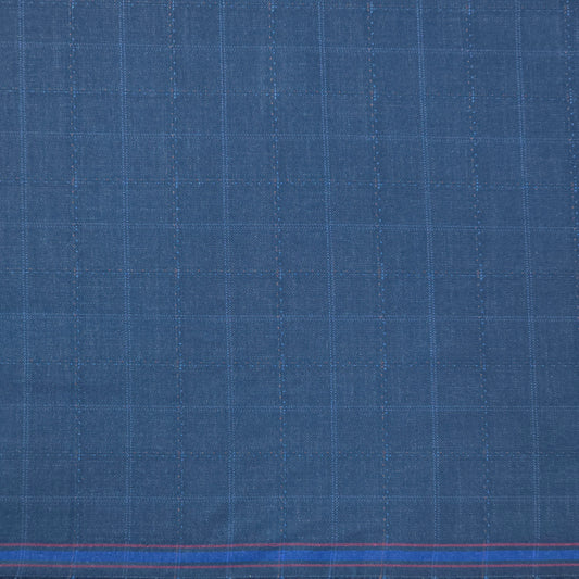 ABSOLUTO BLUE CHEKERED SUITING