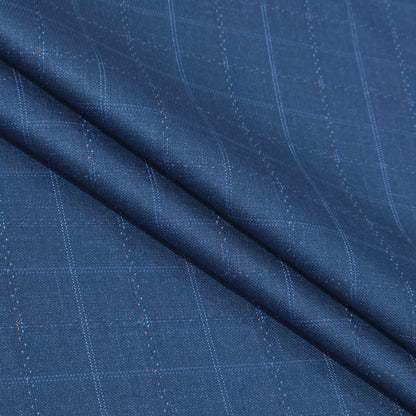 ABSOLUTO BLUE CHEKERED SUITING