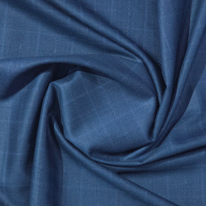ABSOLUTO BLUE CHEKERED SUITING