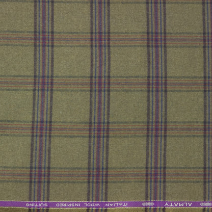 SPAADAA KHAKI CHECKS TWEED