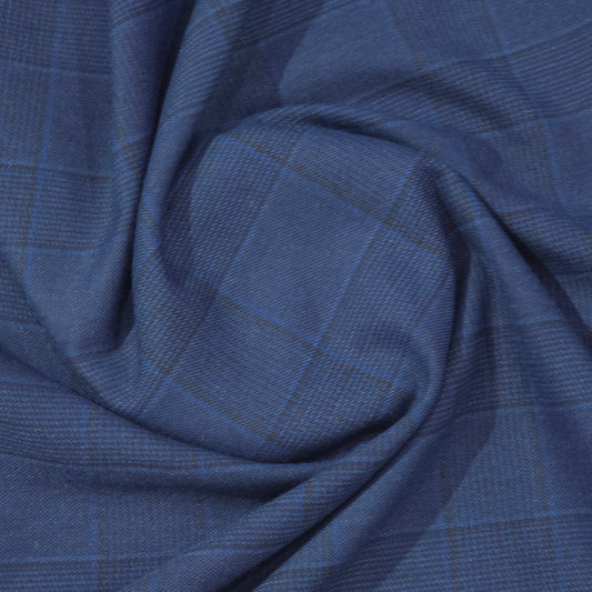 SPAADAA BLUE CHECKES TWEED