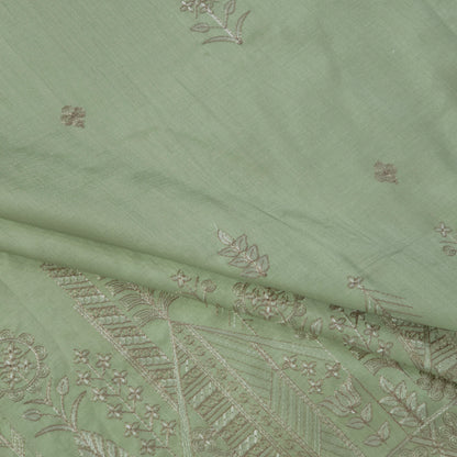 ITALIAN CHANNEL PISTA GREEN EMBROIDERED KURTA FABRIC