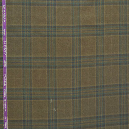 SPAADAA LIGHT BROWN CHECKS TWEED