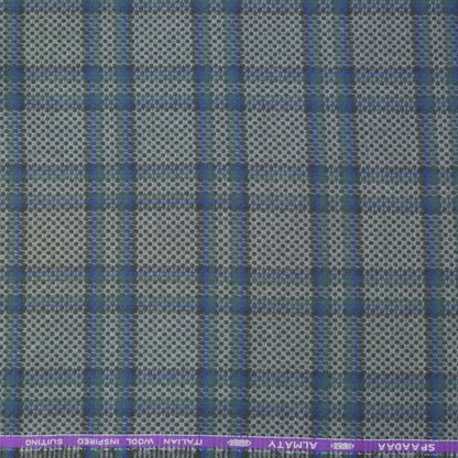SPAADAA GREY CHECKS TWEED