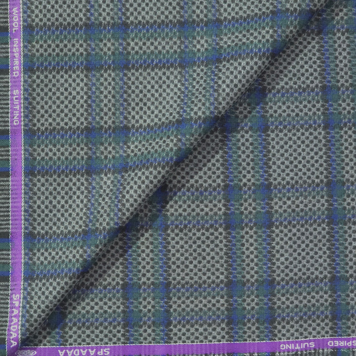 SPAADAA GREY CHECKS TWEED