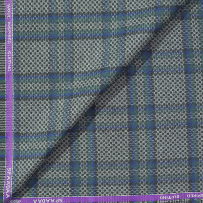 SPAADAA GREY CHECKS TWEED