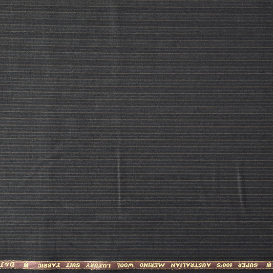 D&J DARK GREY STRIPED BLENDED  SUITING