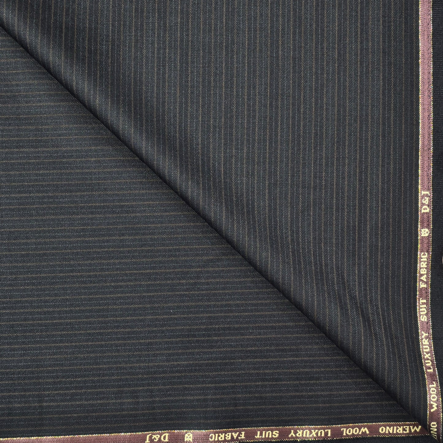 D&J DARK GREY STRIPED BLENDED  SUITING