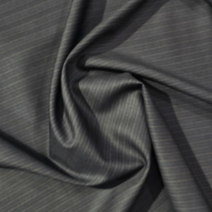 D&J DARK GREY STRIPED BLENDED  SUITING
