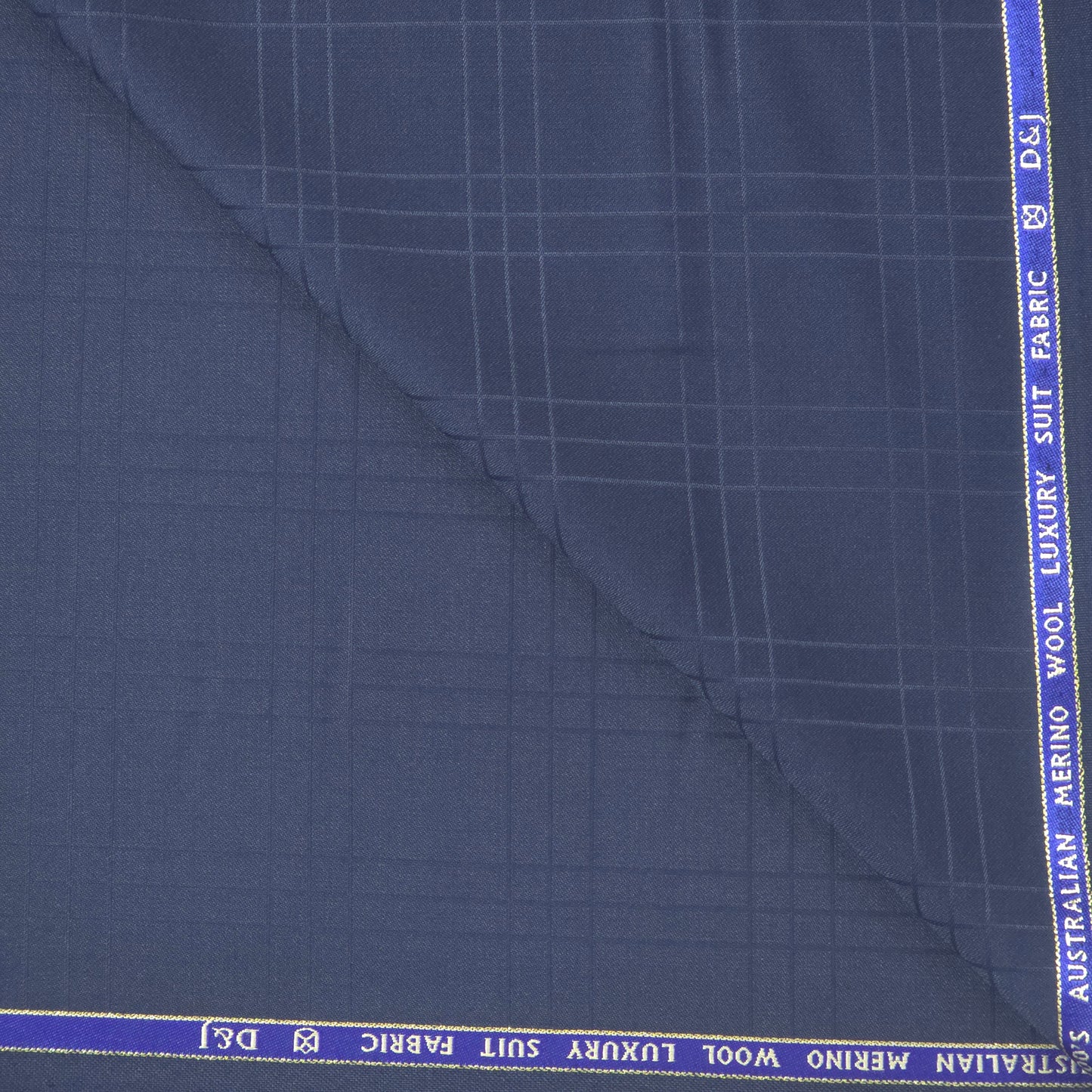 D&J BLUE CHECKES WOOL BLENDED SUITING