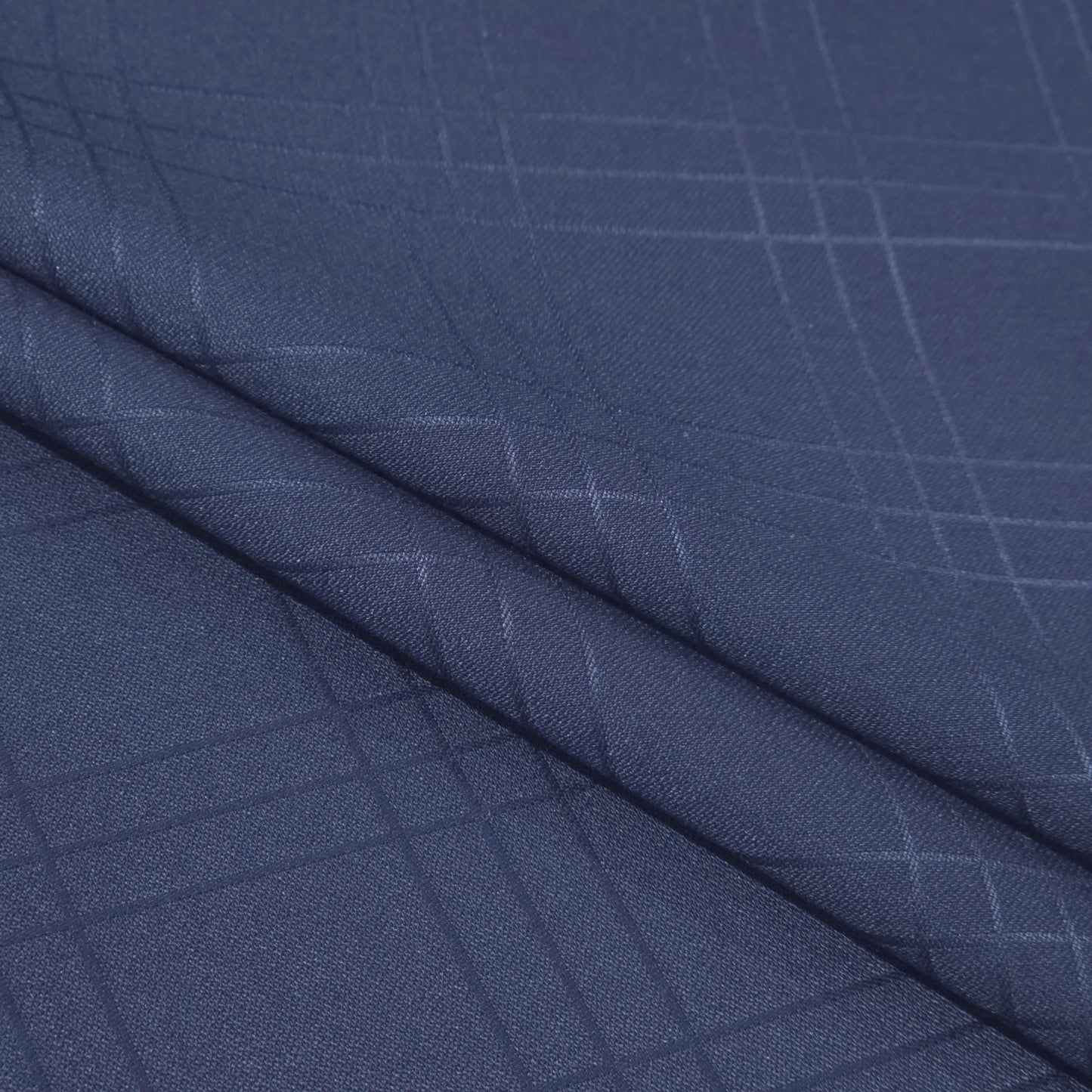 D&J BLUE CHECKES WOOL BLENDED SUITING