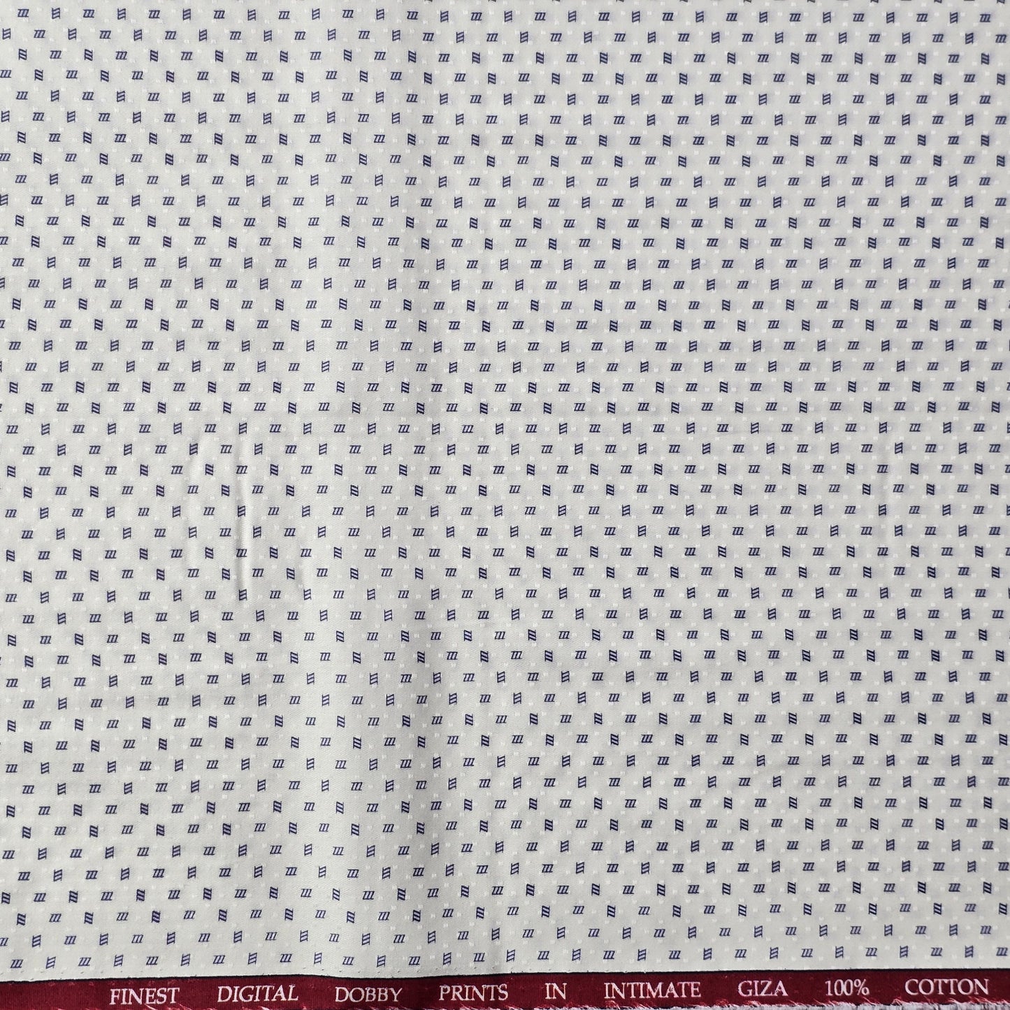 FERRICCIO DEITLO CREAM WITH BLUE PRINT SHIRTING