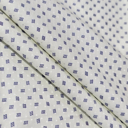 FERRICCIO DEITLO CREAM WITH BLUE PRINT SHIRTING