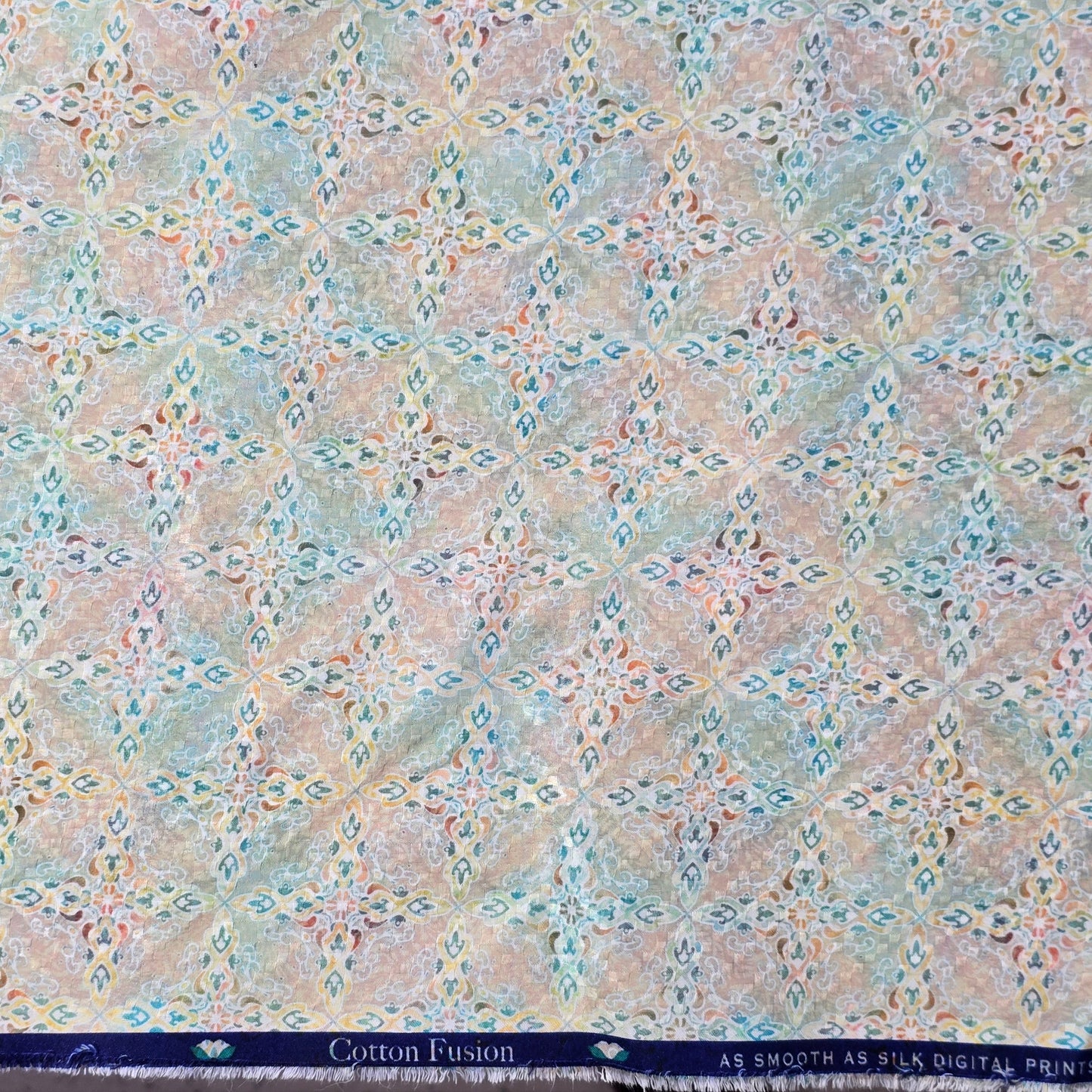 NEMSSIS MULTI COLOUR PRINT TERRY COTTON SHIRTING