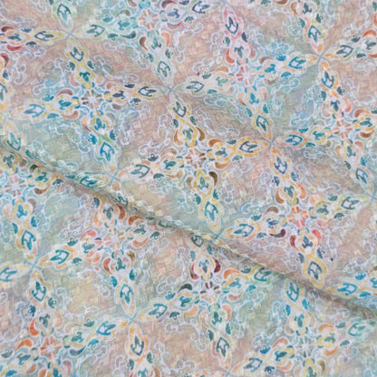 NEMSSIS MULTI COLOUR PRINT TERRY COTTON SHIRTING