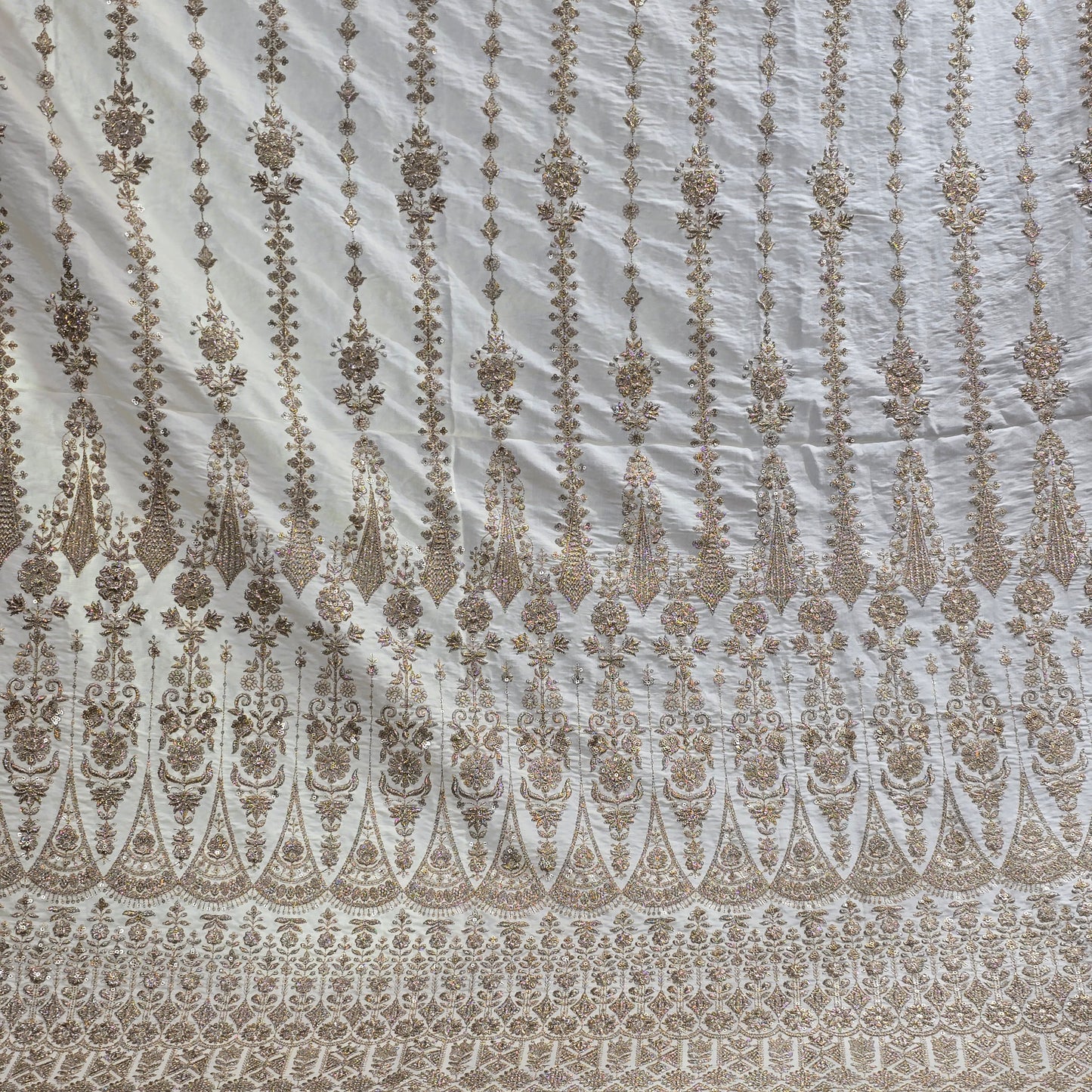NEMSSIS CREAM EMBROIDERED SHERWANI FABRIC