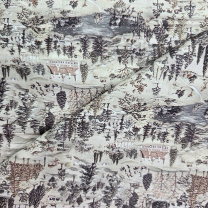 D&J BEIGE PRINTED SHIRTING