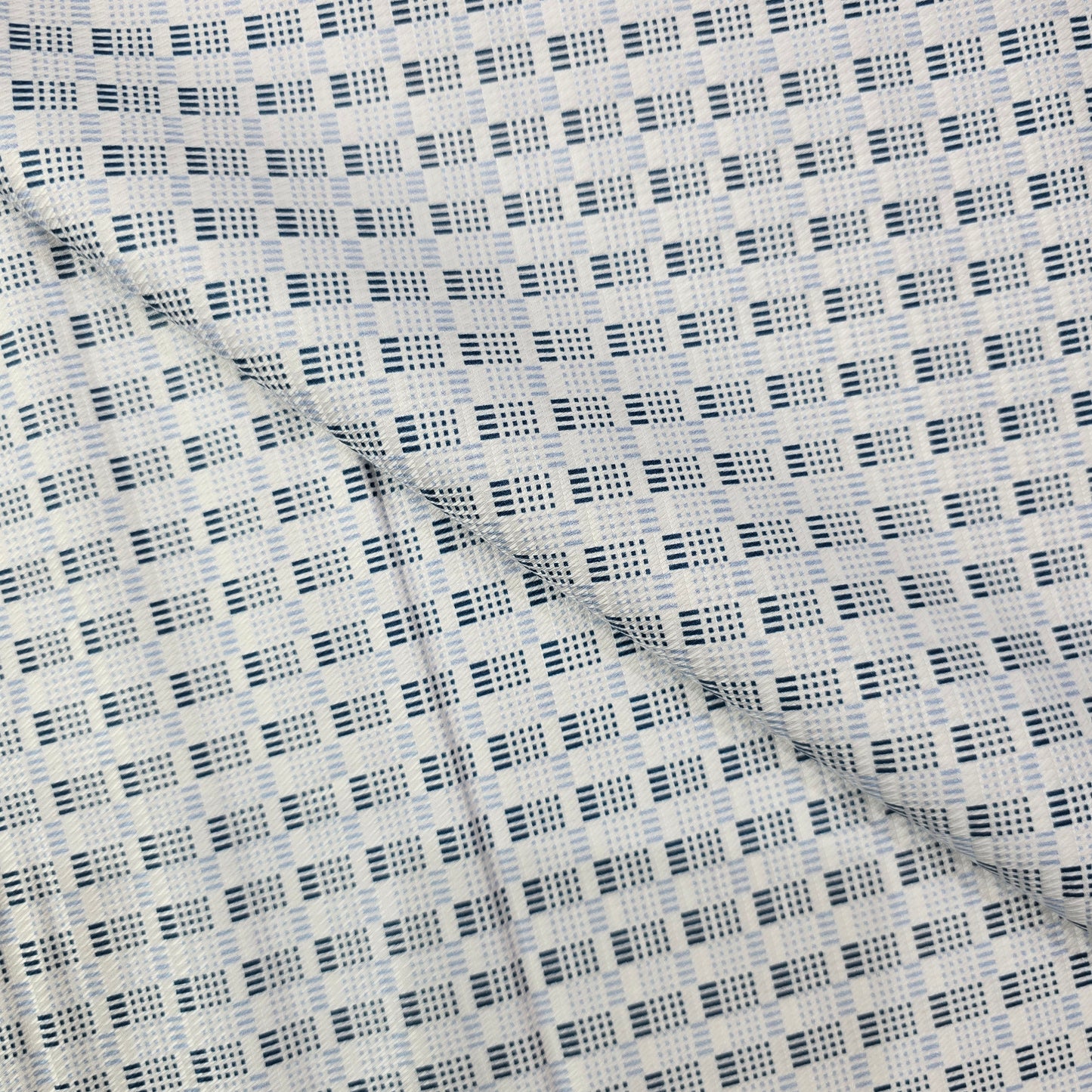 D&J SKY BLUE PRINTED SHIRTING