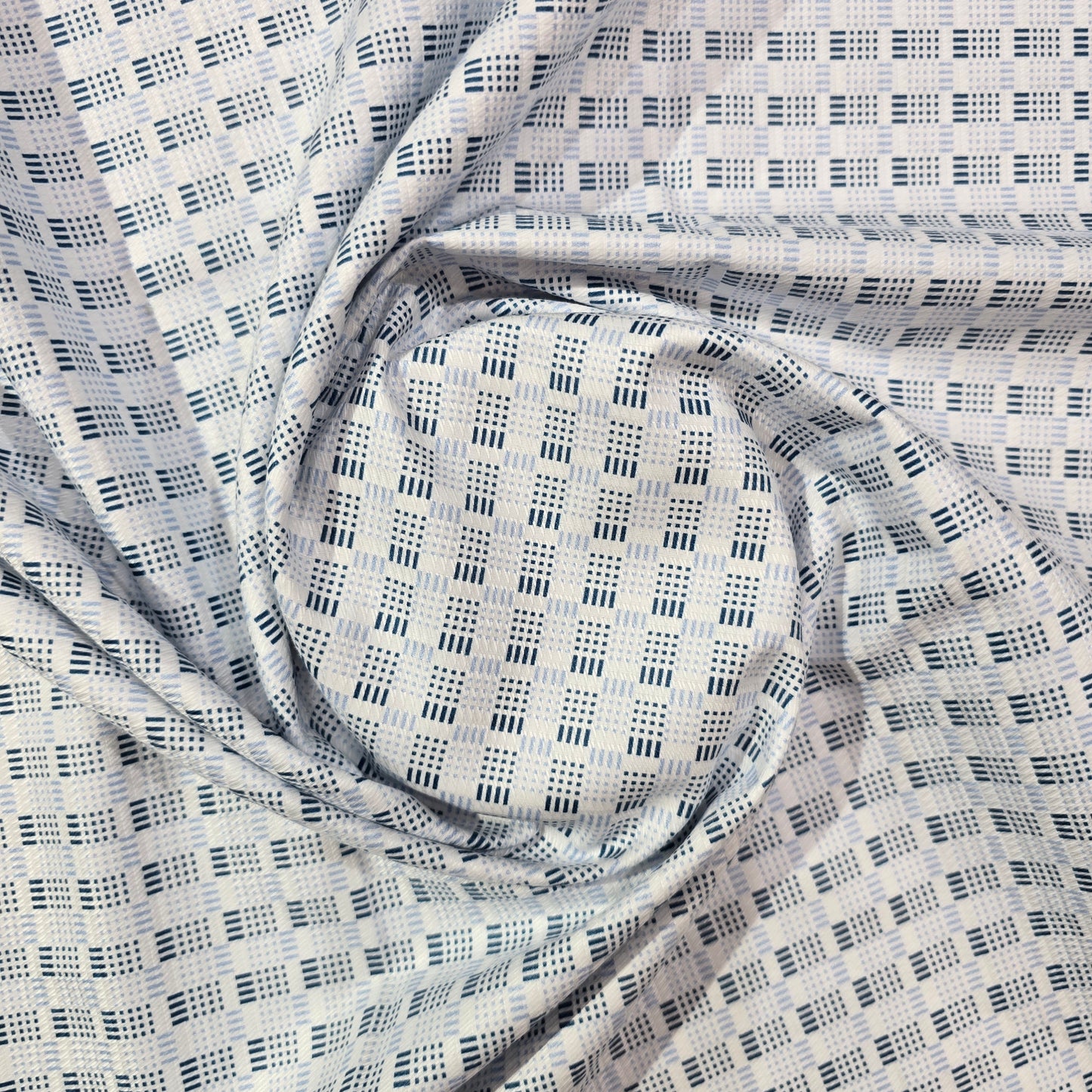 D&J SKY BLUE PRINTED SHIRTING