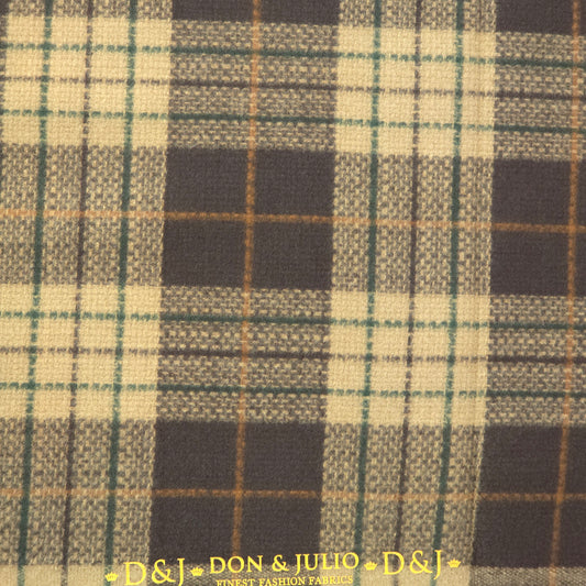 D&J GREEN CHECKES TWEED