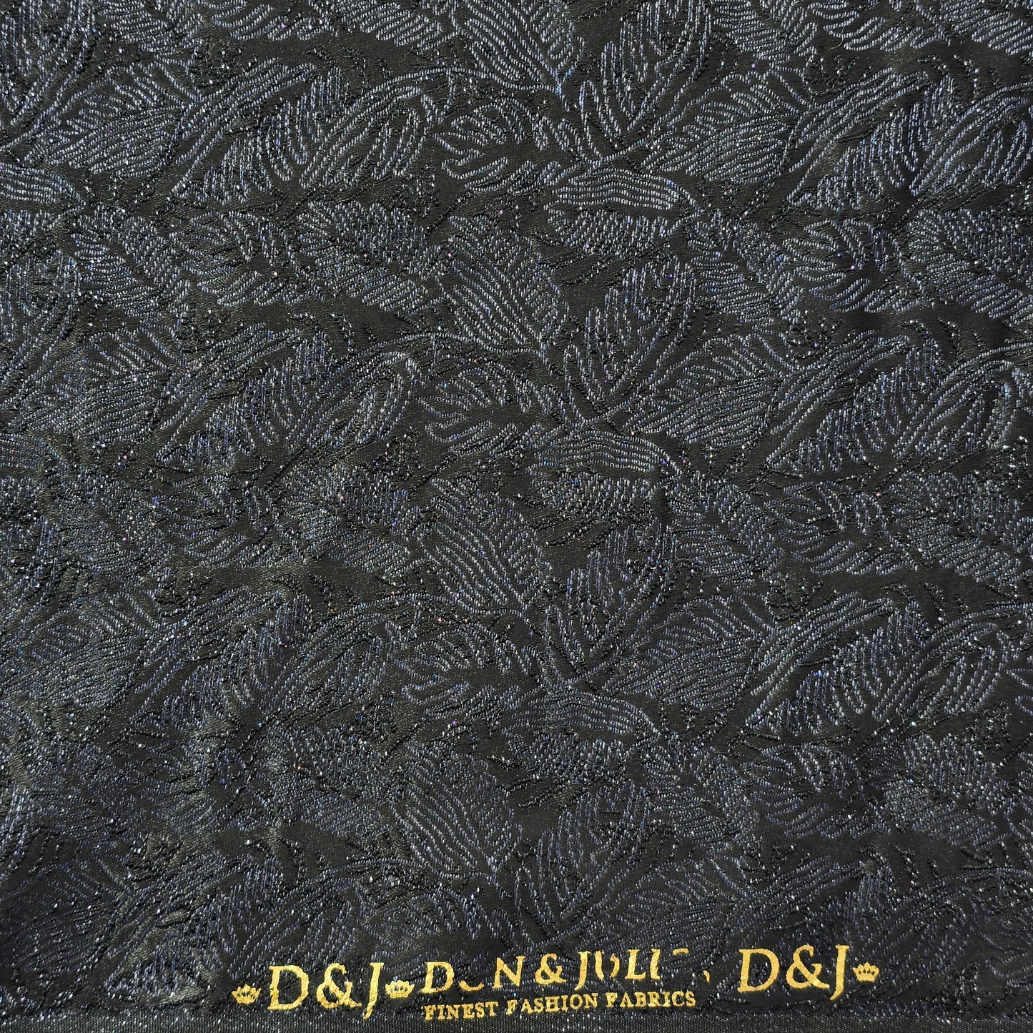 D&J BLACK EMBROIDERED TUXEDI WEAR FABRIC