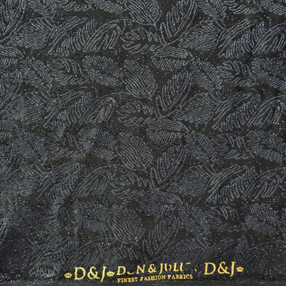 D&J BLACK EMBROIDERED TUXEDI WEAR FABRIC