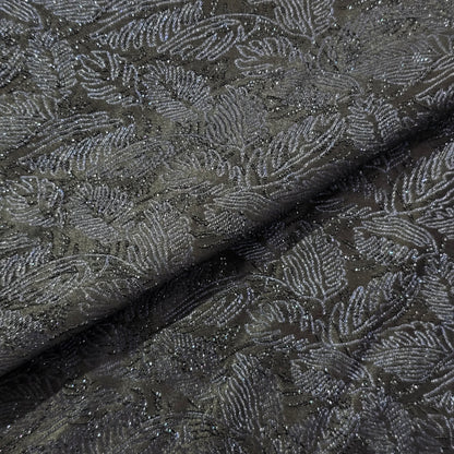 D&J BLACK EMBROIDERED TUXEDI WEAR FABRIC