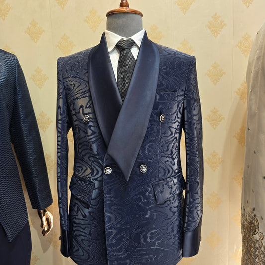 D&J BLUE TUXEDO FABRIC