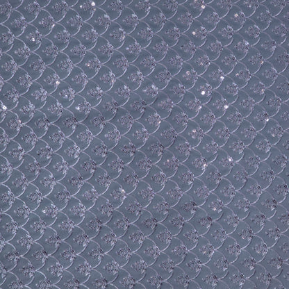 D&J GREY EMBROIDRED FABRIC