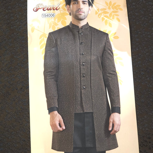 MITVA BROWN JACQUARD FABRIC