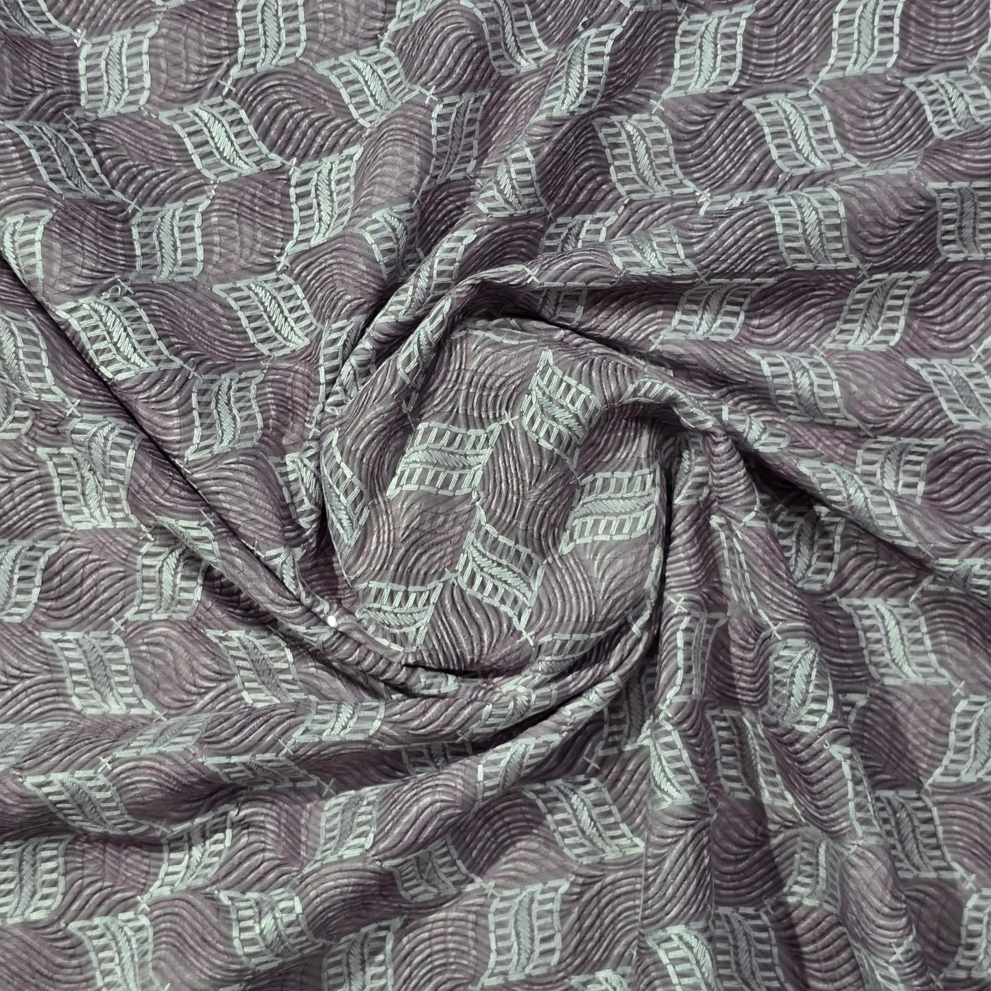 LILAC EMBROIDERED KURTA FABRIC
