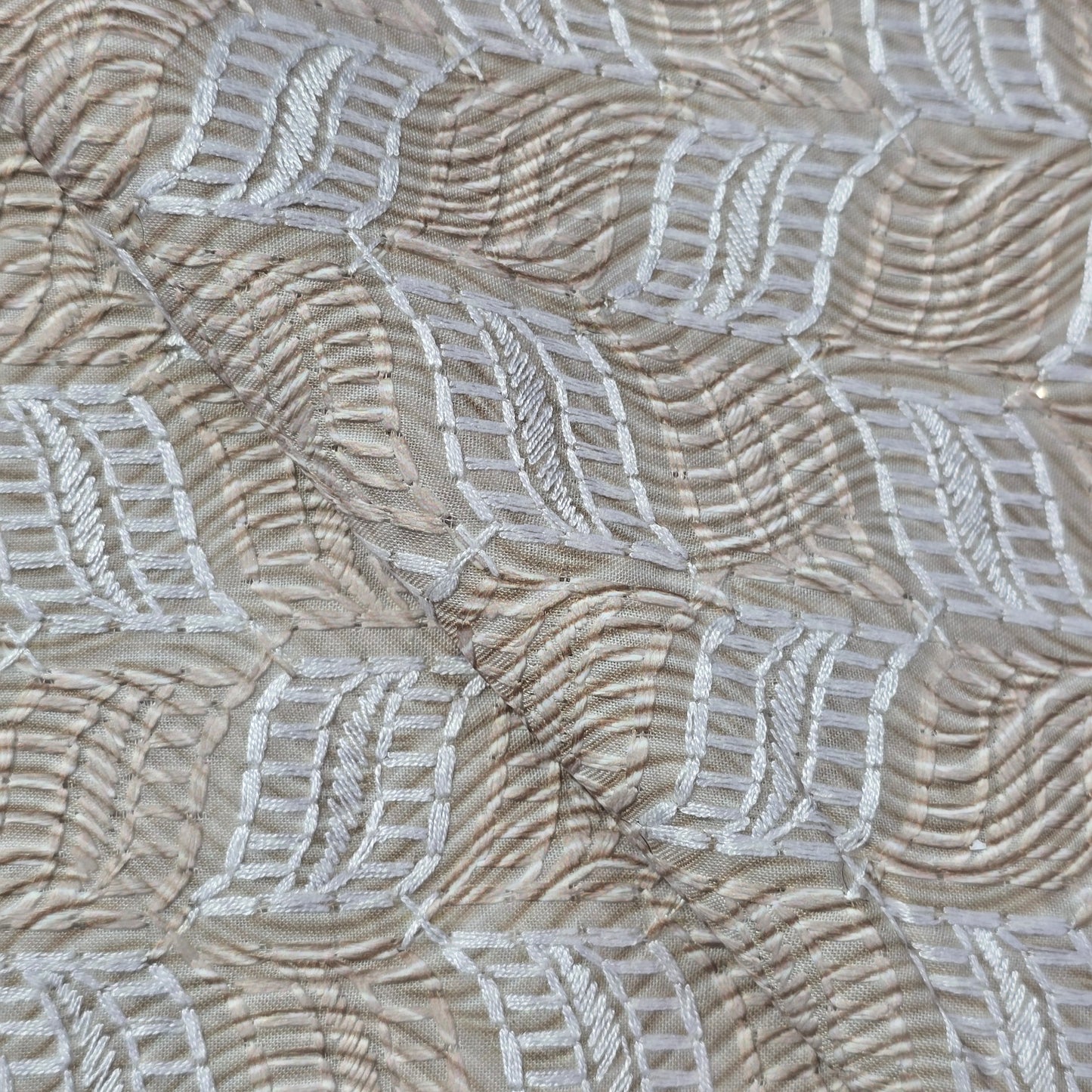 BIEGE EMBROIDRED KURTA FABRIC